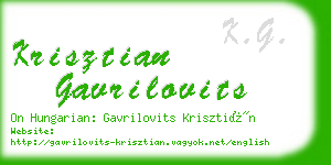 krisztian gavrilovits business card